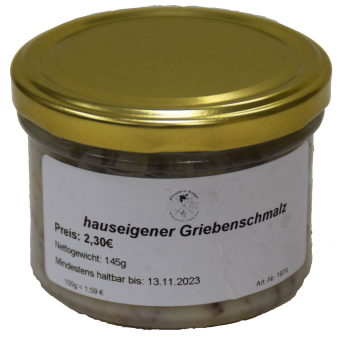 Griebenschmalz im Glas 145g