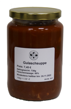 Gulaschsuppe / Glas 730g