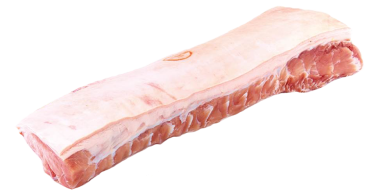 Jungschweinrücken mit Speck und Schwarte