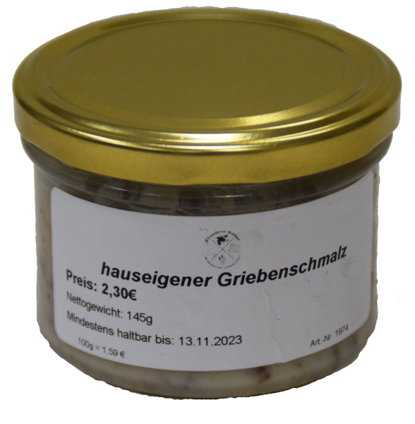 Griebenschmalz im Glas 145g