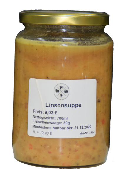 Linsensuppe / Glas 700g