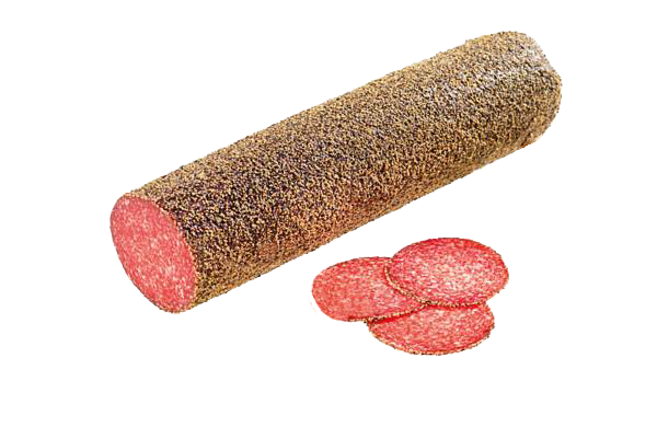 Pfeffersalami, Salami im Pfeffermantel