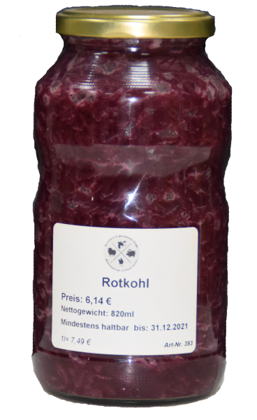 Rotkohl / Glas 820g