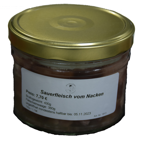 Sauerfleisch vom Nacken / Glas 430g